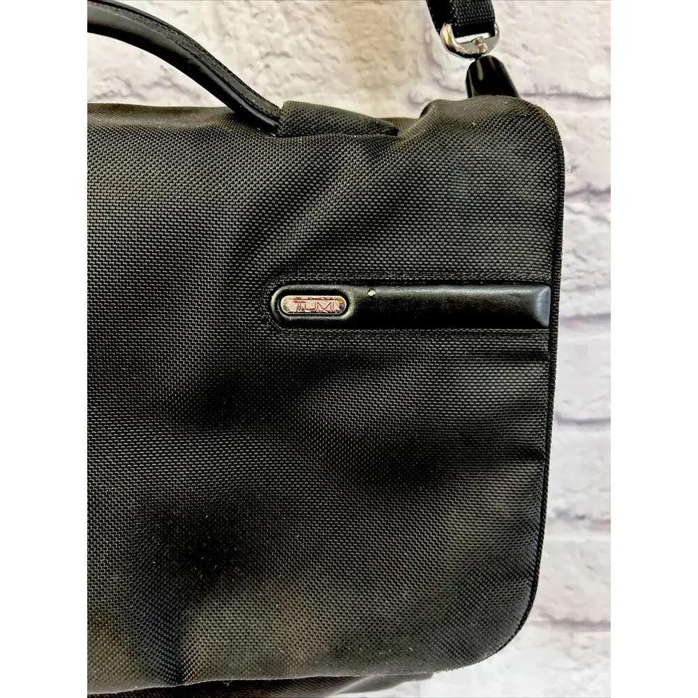 Tumi FXT Ballistic Nylon Slim Expandable Computer Flap Briefcase Black #26192D4
